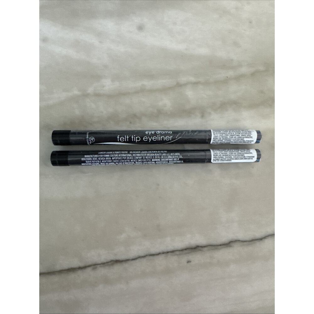 2 Pack Femme Couture Eye Drama Felt Tip Intense Black Eye Liner